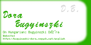 dora bugyinszki business card